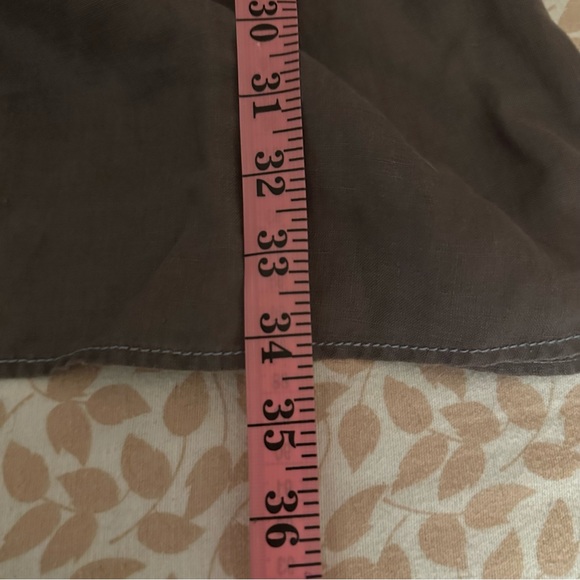 Boden Brown Linen Long Sleeve Floral Button Detail Lightweight Dress/Tunic 10 - Picture 14 of 14